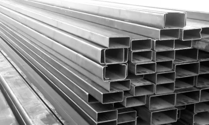 Tubo metalon galvanizado com acabamento brilhante ideal para estruturas metálicas e serralheria