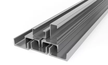 Perfil U em aço galvanizado para estruturas metálicas e construção civil