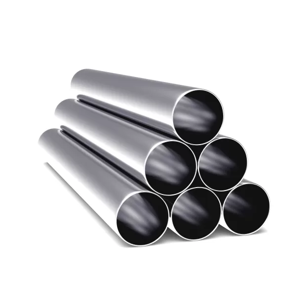 Tubo metalon redondo com acabamento galvanizado usado em estruturas metálicas e serralheria